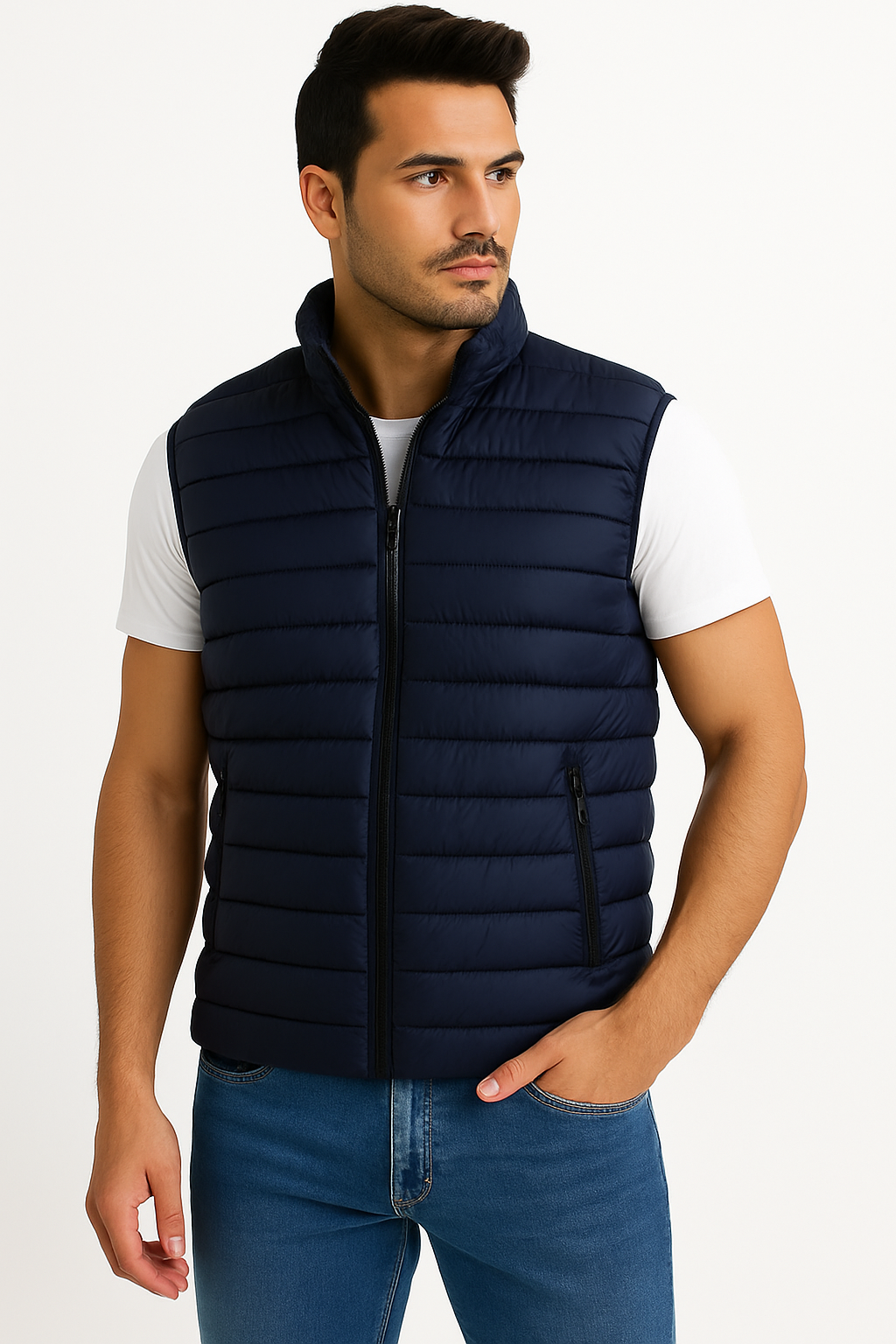 Herren Steppweste – Slim Fit, Leicht & Sportlich | Übergangsjacke