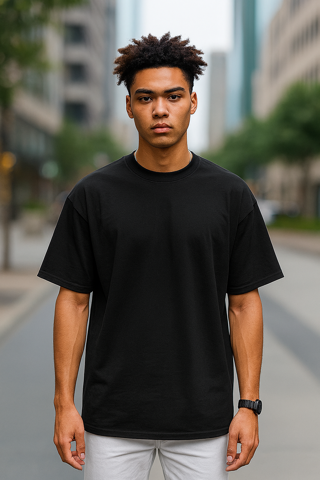 TS-9100 Oversize T-Shirt – Sommer Basic aus Baumwolle (M–XXL)