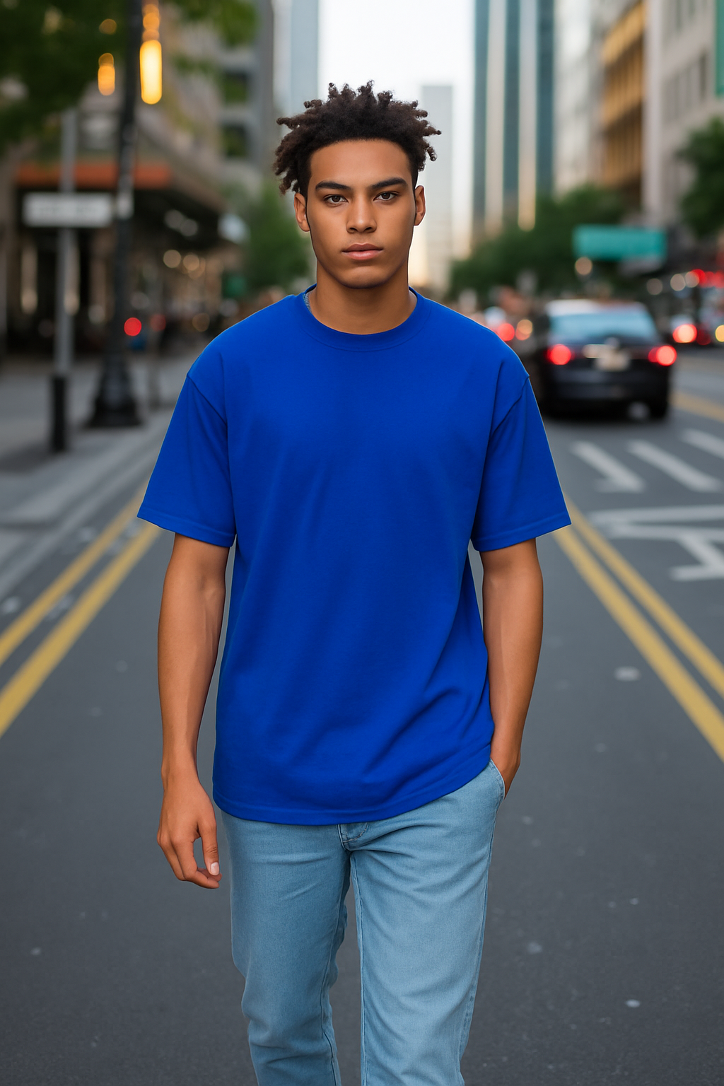 TS-9100 Oversize T-Shirt – Sommer Basic aus Baumwolle (M–XXL)