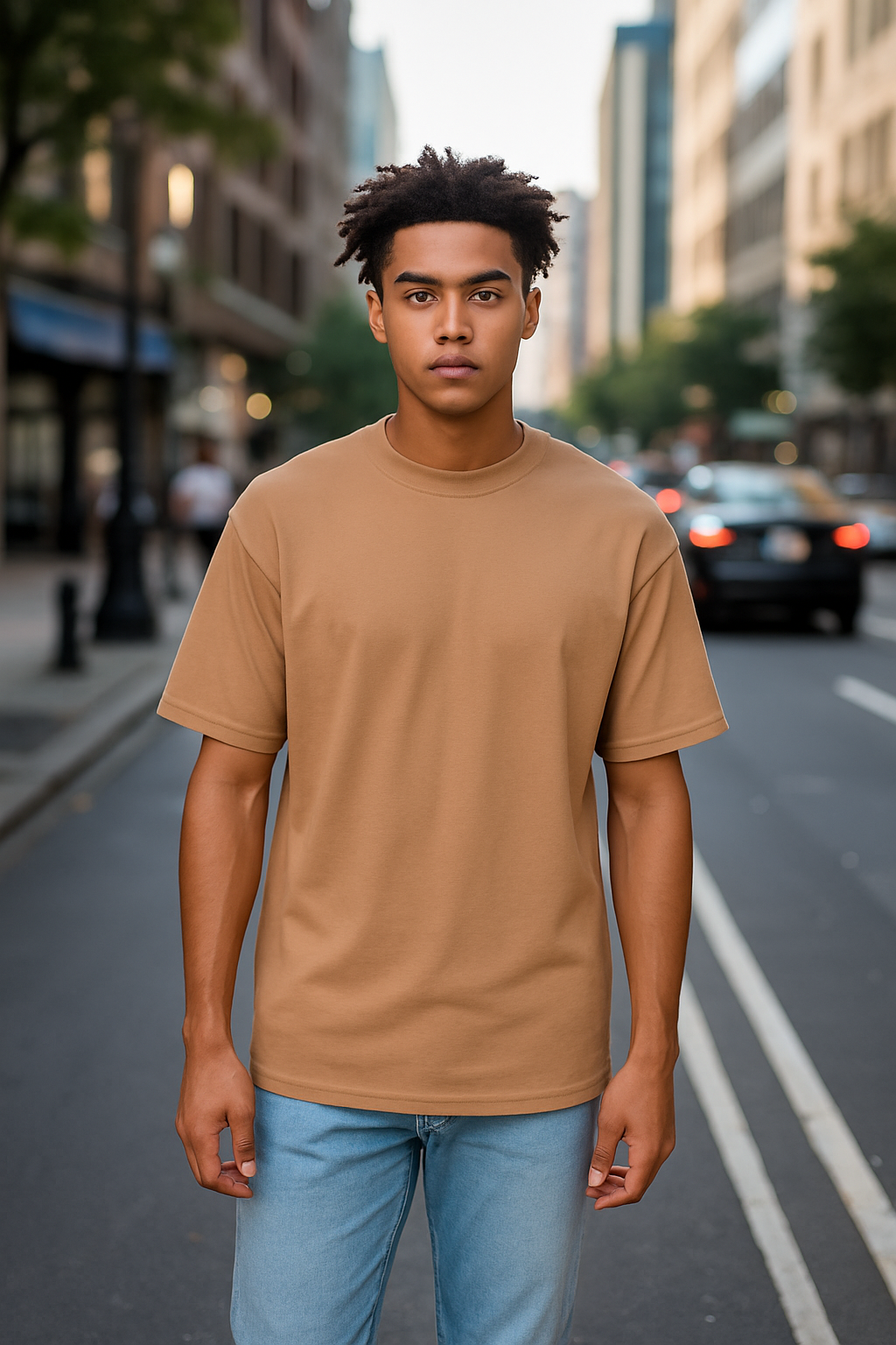 TS-9100 Oversize T-Shirt – Sommer Basic aus Baumwolle (M–XXL)