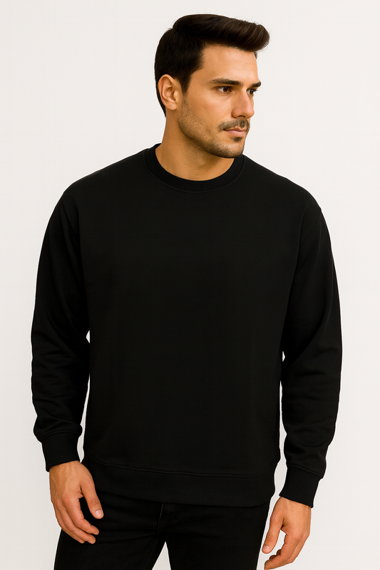 HL-7005 Unisex Sweatshirt Zeitloser Stil für jeden Tag Schwarz