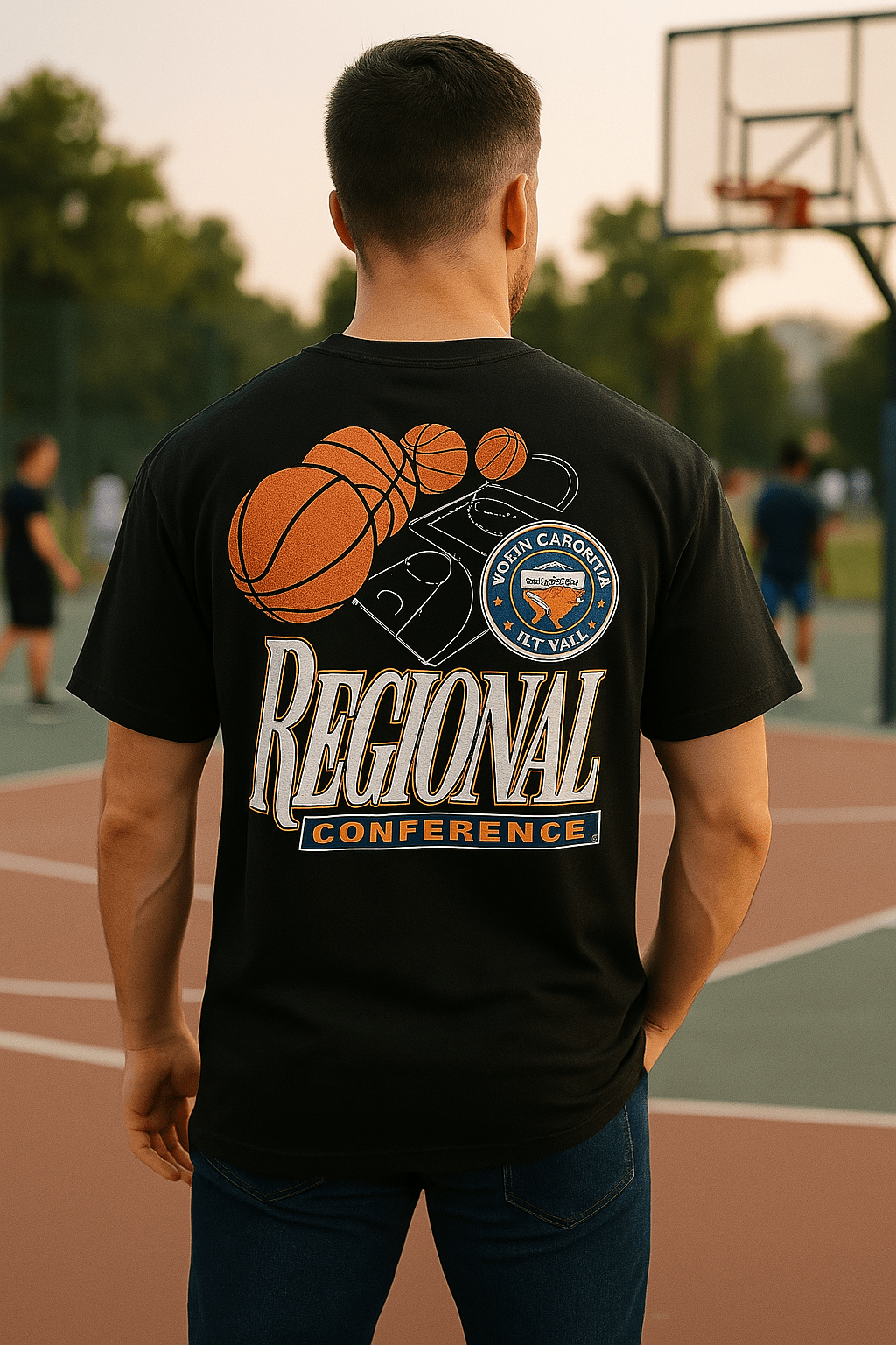 TS-5002 Oversized T-Shirt – Regional Conference 1996 | North Carolina Basketball Look - T-Shirt | Megaman Jeans