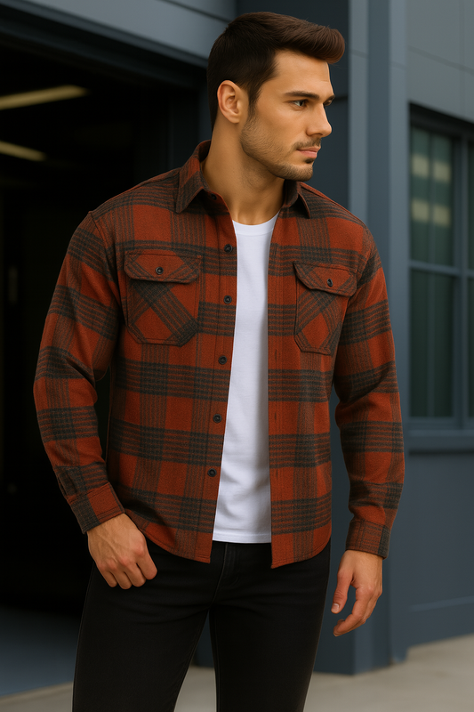 H-265 Flanellhemd Holzfäller Hemd