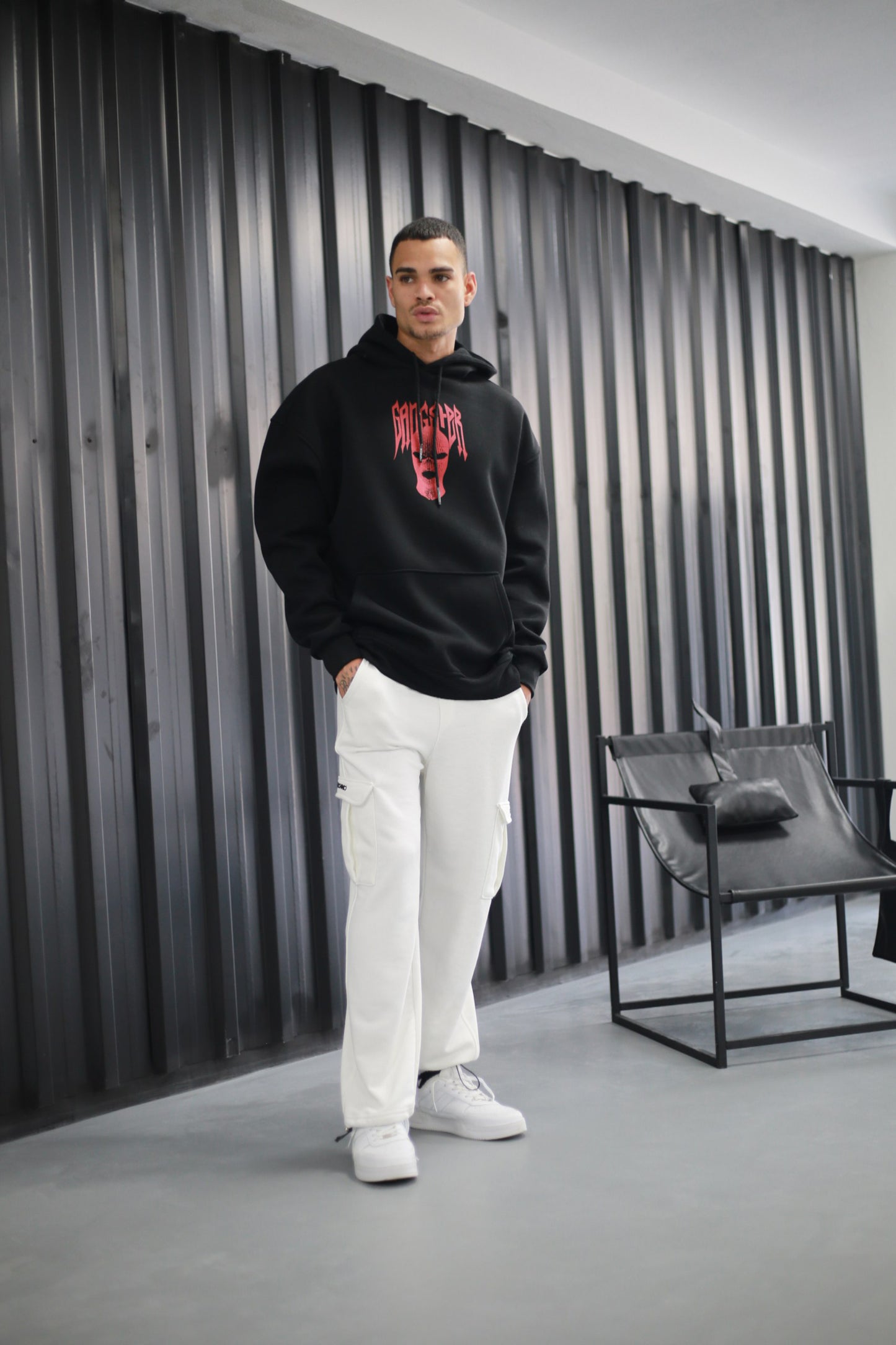 Oversized Hoodie Sweater mit Ganster Print