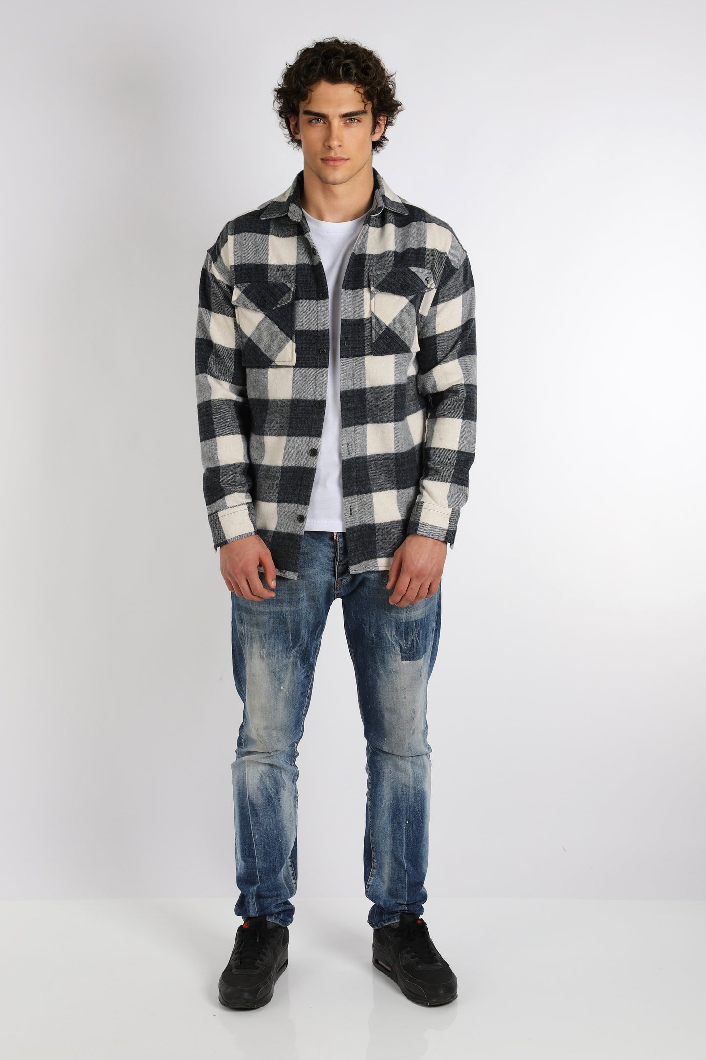 H-265 Herren Holzfällerhemd Karo Hemd Freizeit Hemd