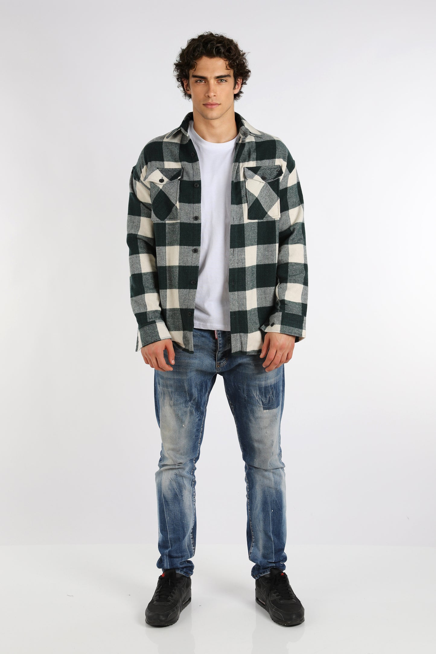 H-265 Herren Holzfällerhemd Karo Hemd Freizeit Hemd