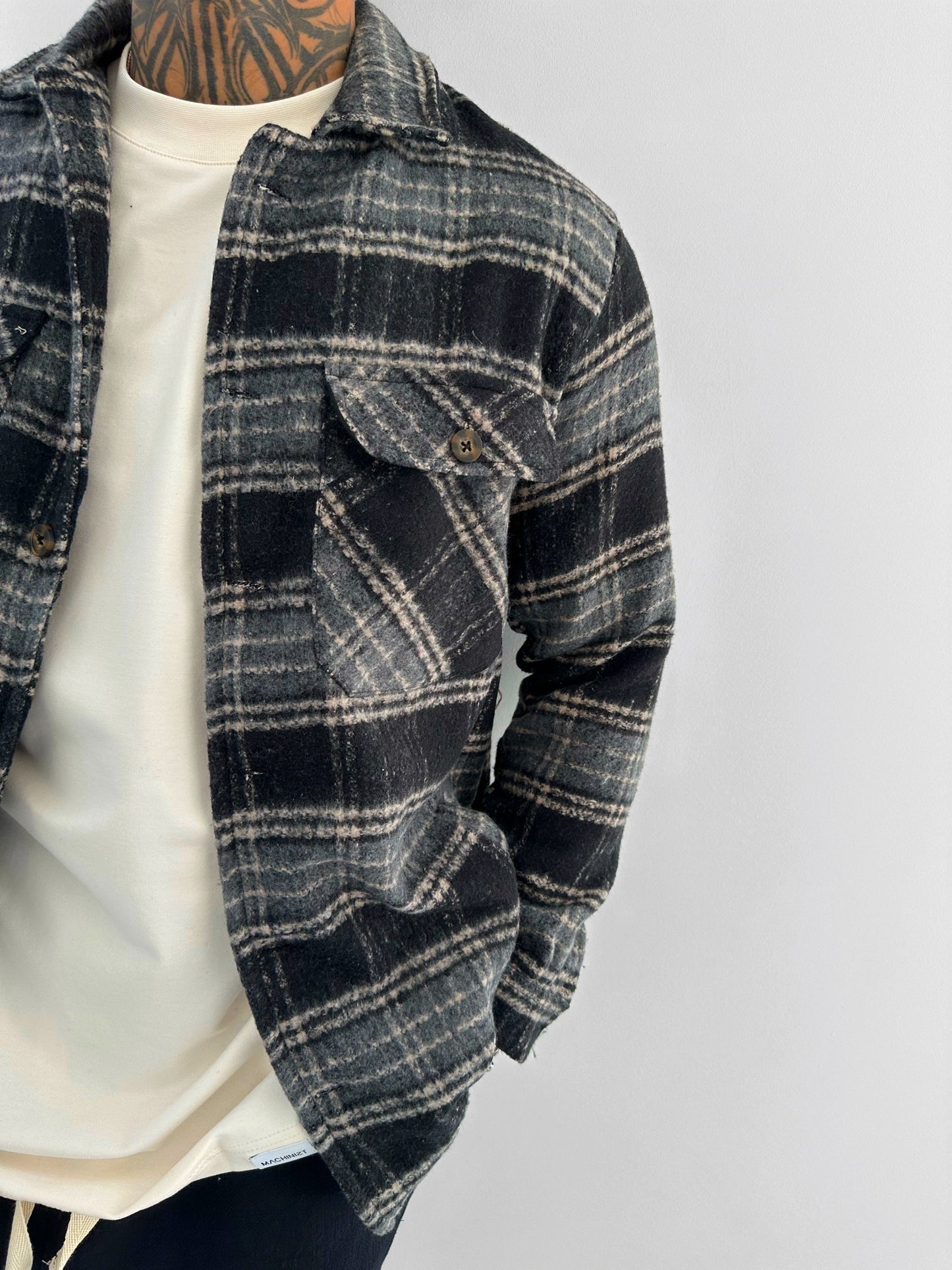 Flanell Jacke Holzfällerhemd Black