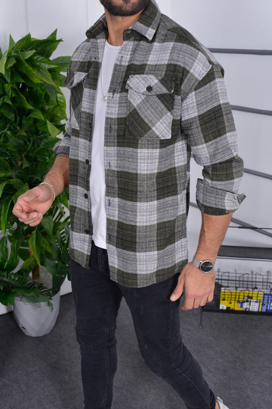 Herren Flanellhemd H-263 – Kariert, Holzfäller Look