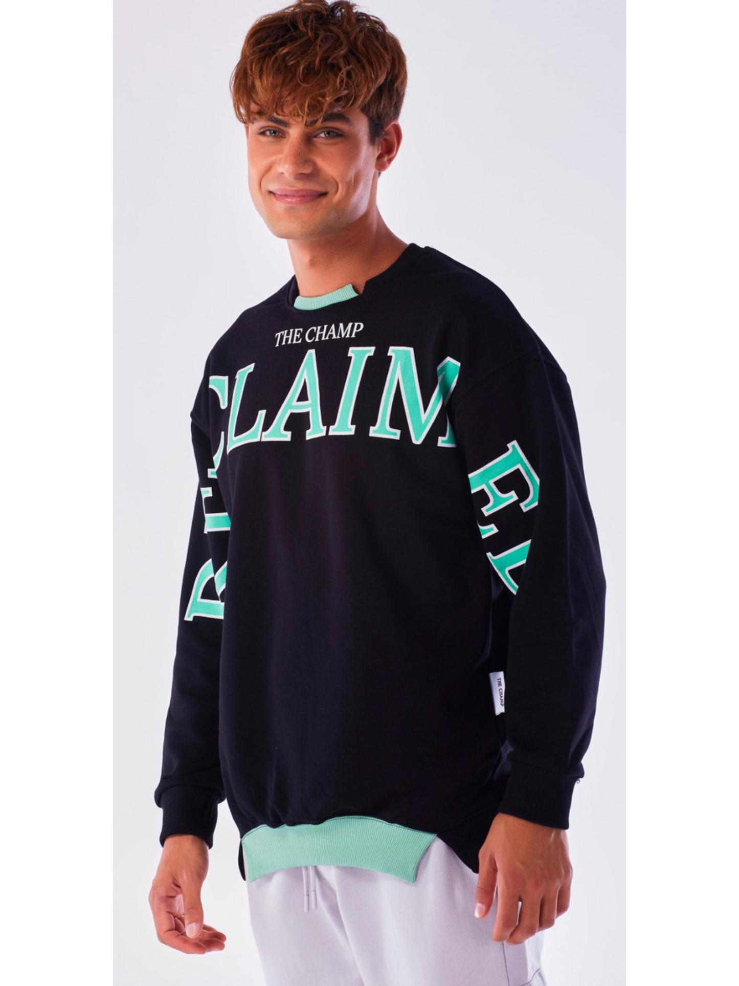Pullover Herren Schwarz Rundhals Langarm