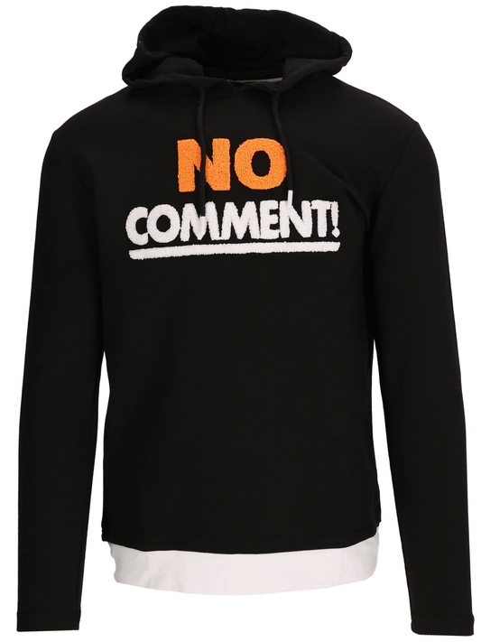 Hod-1600 Bequemes „No Comment“-Sweatshirt mit Kapuze - Hoodie | Megaman Jeans