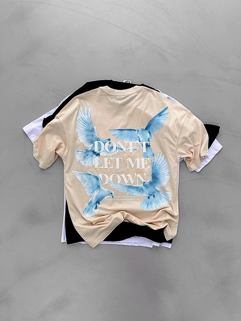 Oversized Tee Long Shirt Beige DLMD