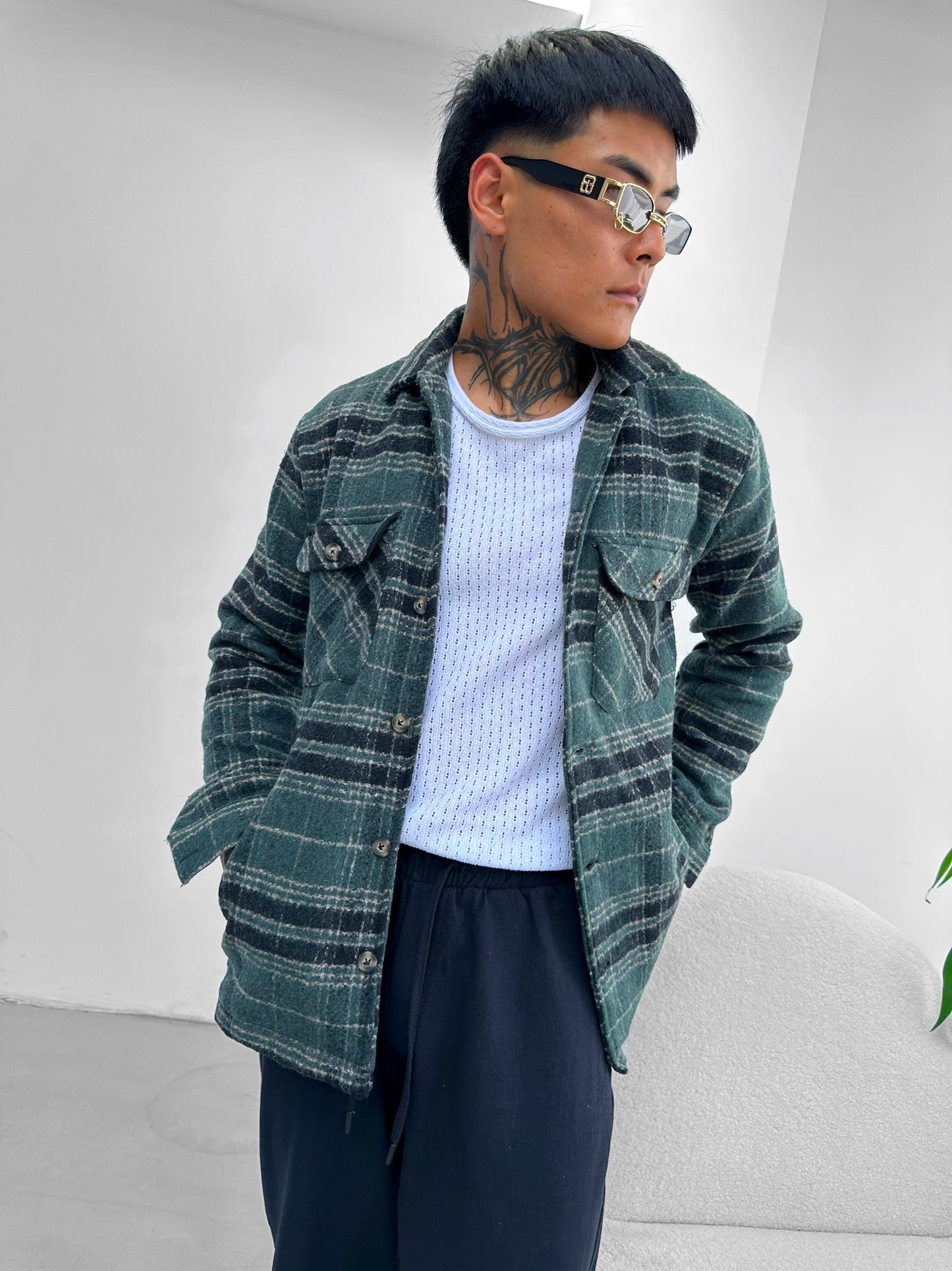 Flanell Jacke Holzfällerhemd Black