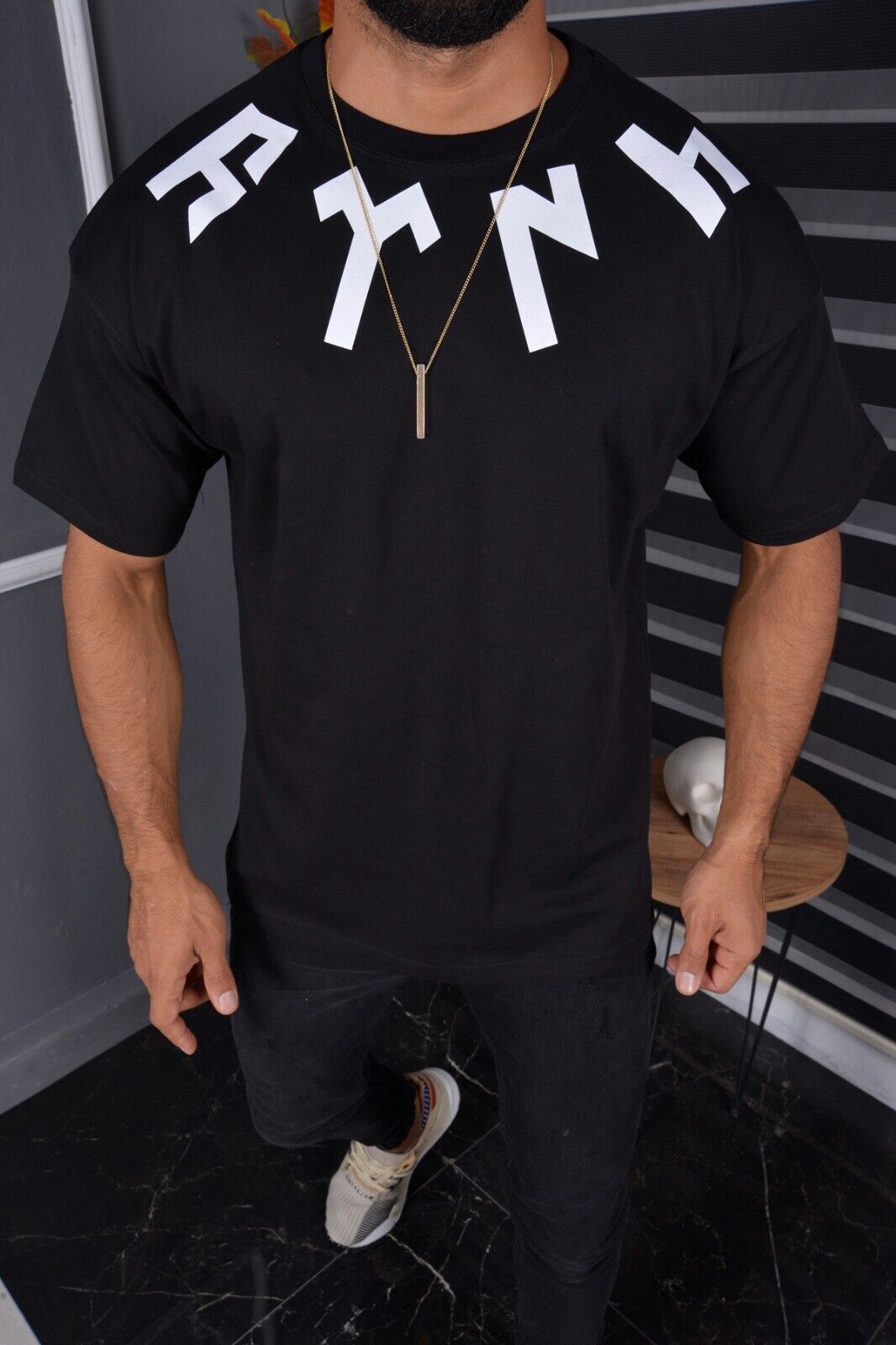 Black & White Designer Oversized Tee
