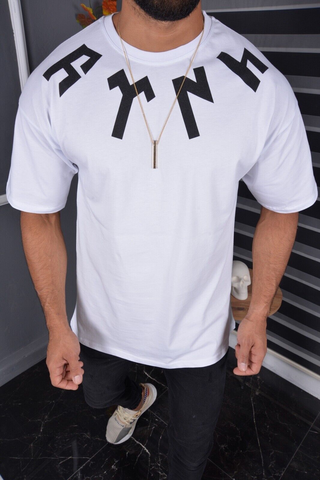 Black & White Designer Oversized Tee
