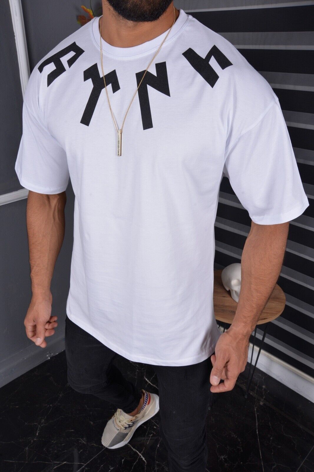 Black & White Designer Oversized Tee