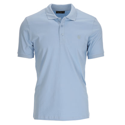 Poloshirt Basic T-Shirt Kragen Shirt Blau