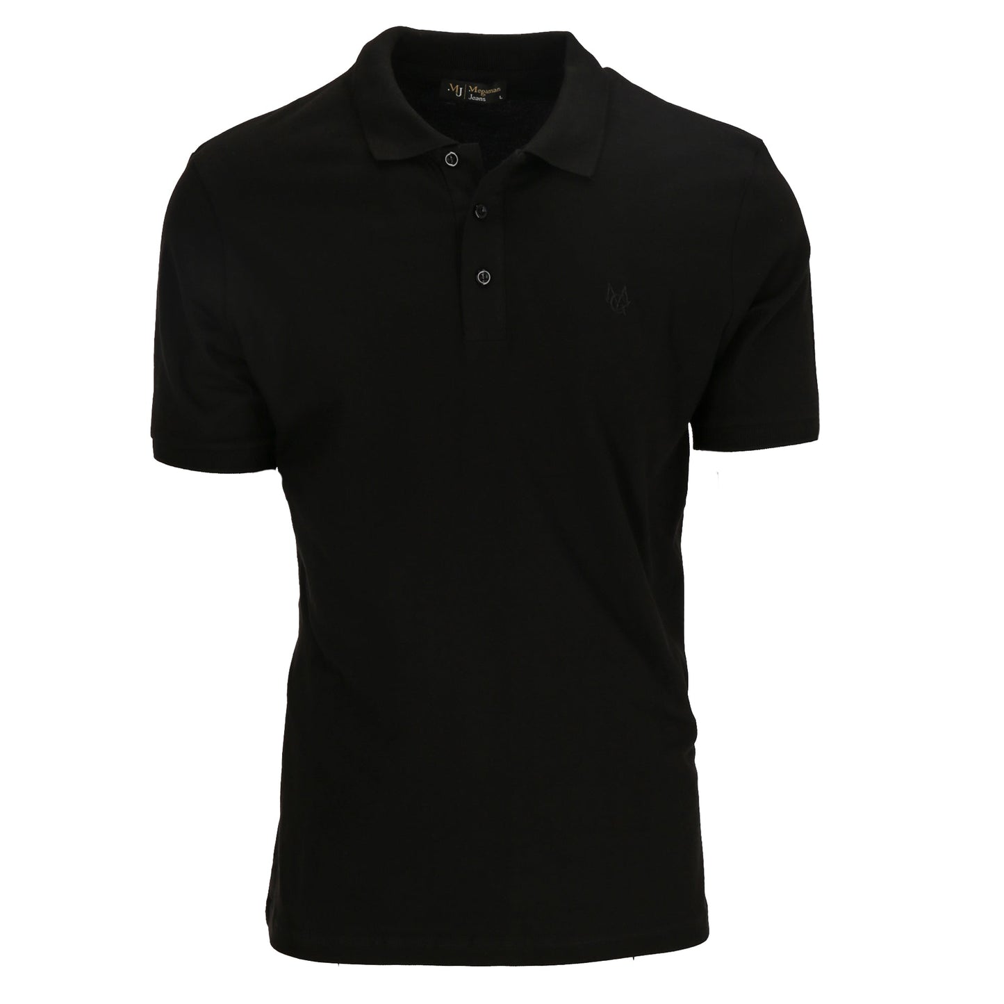 Poloshirt Basic T-Shirt Kragen Shirt Schwarz