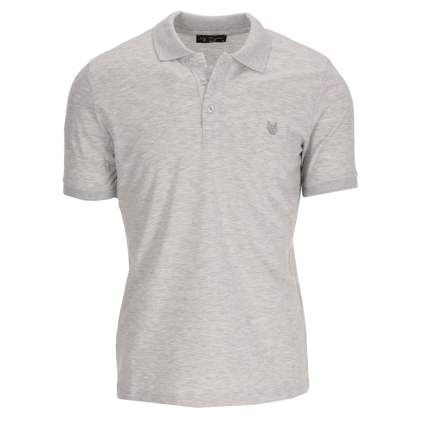 Poloshirt Basic T-Shirt Kragen Shirt Grau