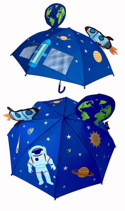 3D Regenschirm Weltraum