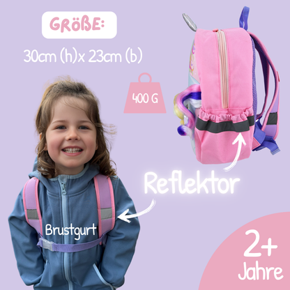 Rucksack mit Sichtfenster Einhorn