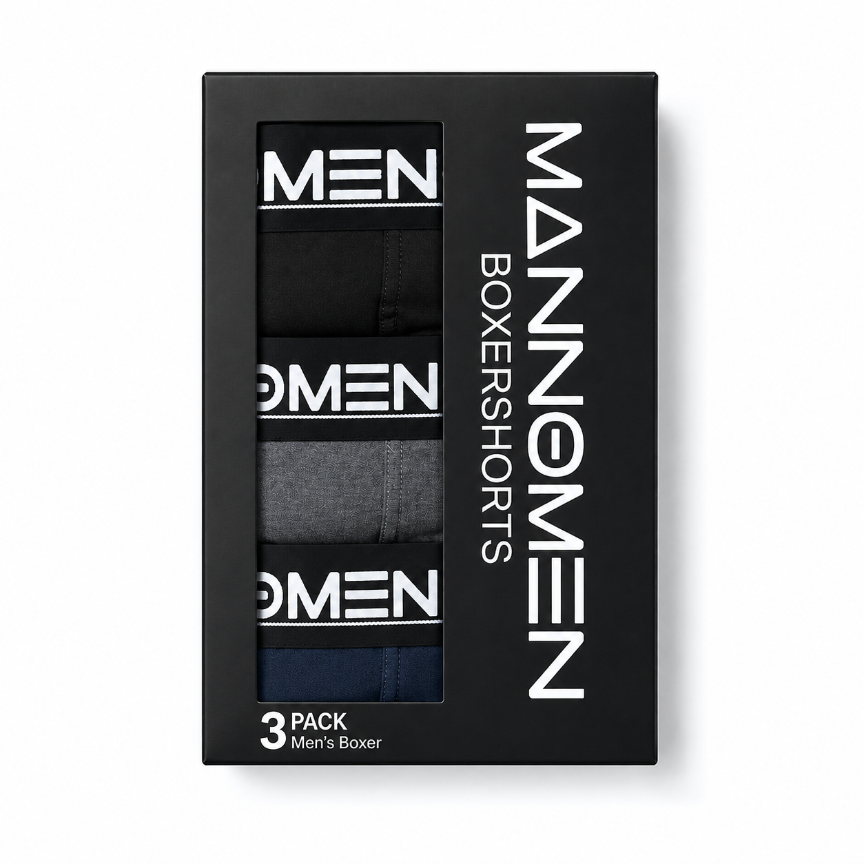 MANNOMEN BX-2351 3er Pack Schwarz Grau Dunkelblau