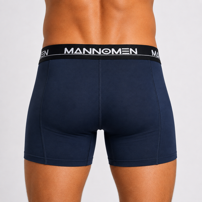 MANNOMEN BX-2351 Herren Boxershorts Dunkelblau Rückansicht