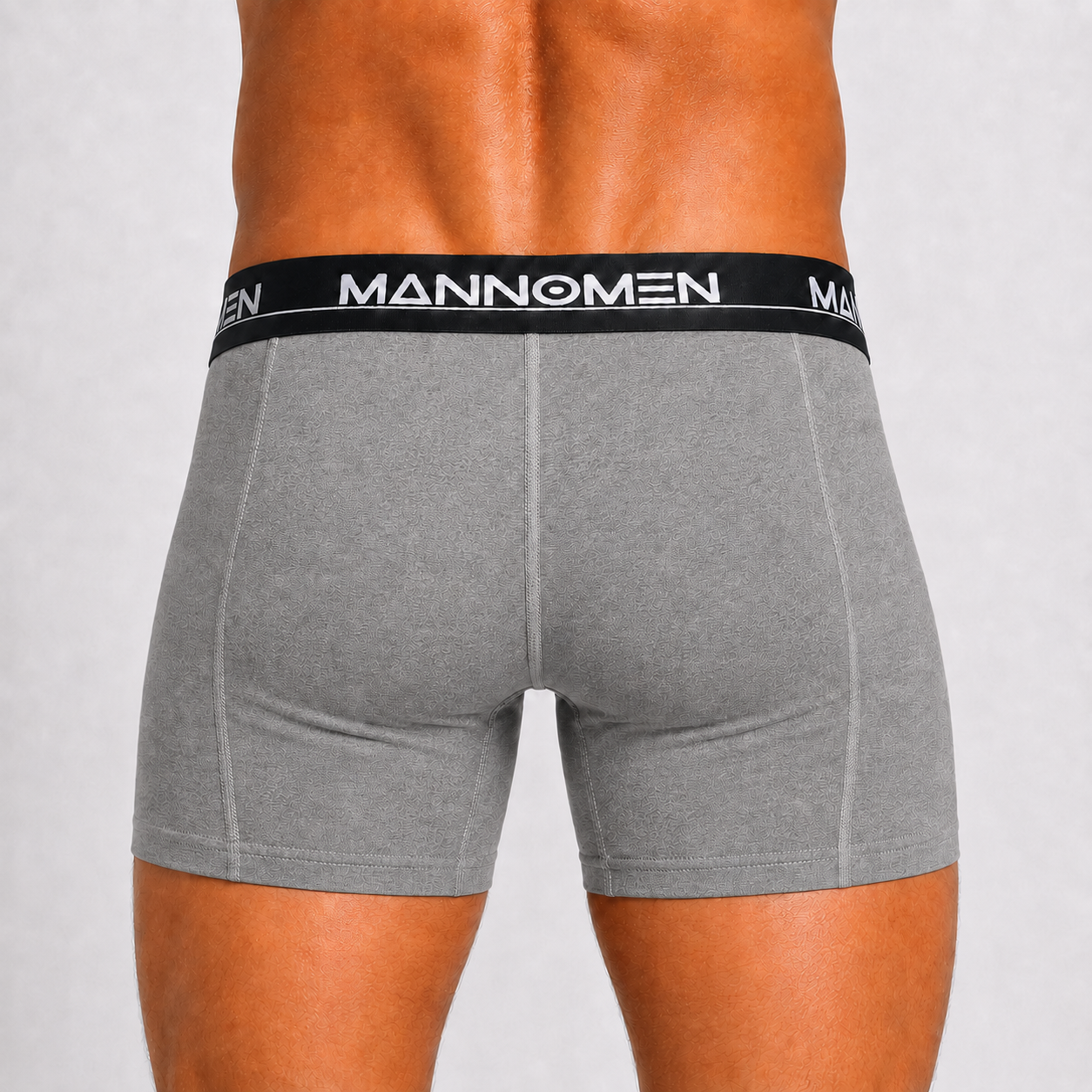 MANNOMEN BX-2351 Herren Boxershorts Grau Rückansicht