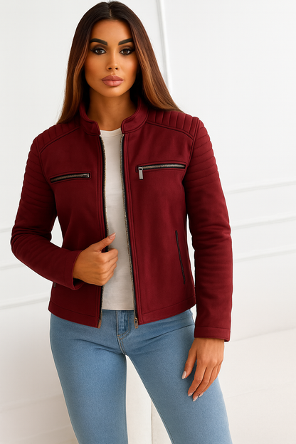 Damen Übergangsjacke – Soft Suede Look | Damen Jacken