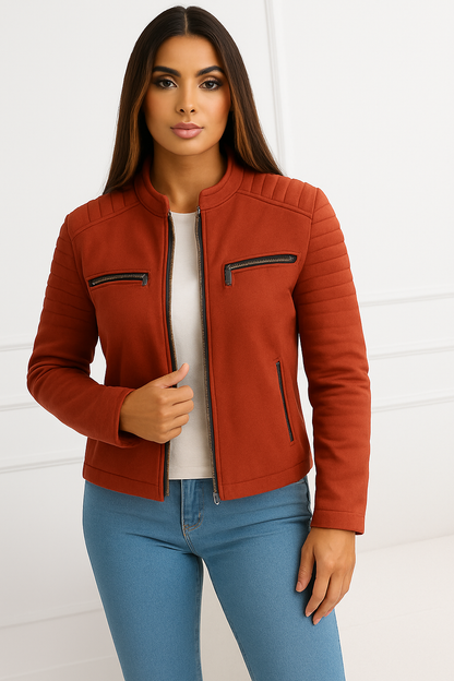 Damen Übergangsjacke – Soft Suede Look | Damen Jacken