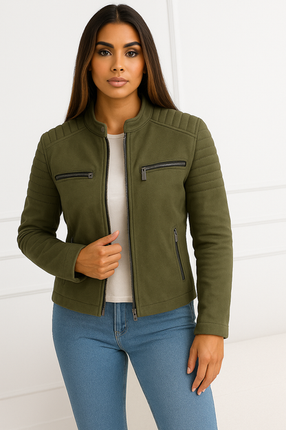 Damen Übergangsjacke – Soft Suede Look | Damen Jacken