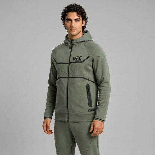 UFC Herren Kapuzen-Sweatjacke mit Reißverschluss und Seitentaschen