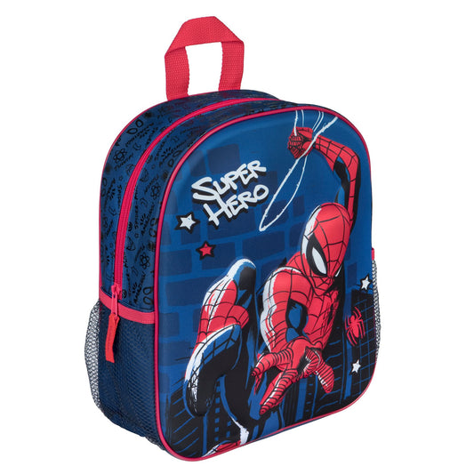 Spiderman 3D Kinderrucksack Blau Hauptansicht