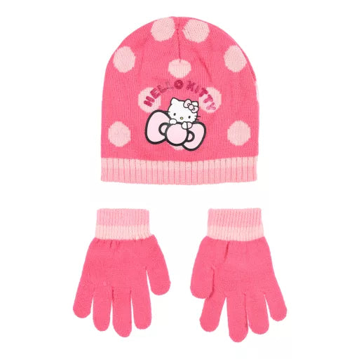 Hello Kitty Mütze + Handschuhe Set