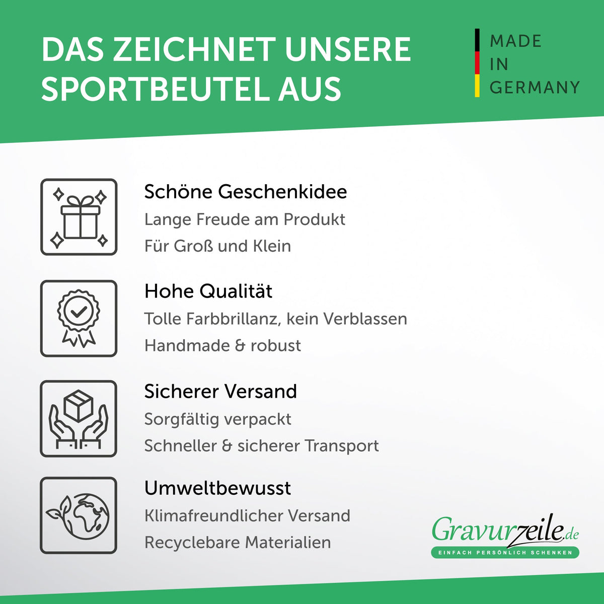 Bedruckter Turnbeutel für Kinder im Einhorn Design