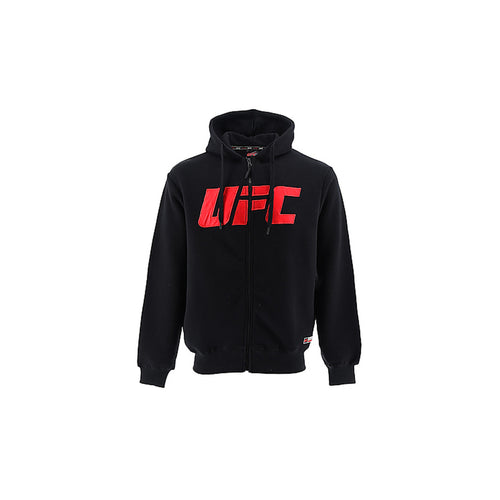 UFC Herren Kapuzen-Sweatjacke mit großem UFC-Logo und Reißverschluss