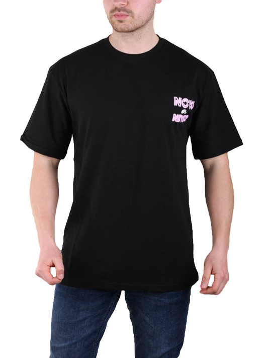 T-Shirt Oversized "Now or Never" Zusätzliches Rückendetail